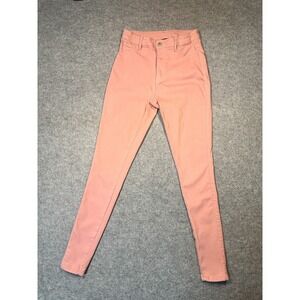 Lover Brand Pants Womens L Pink Stretch Mid Rise Skinny Ankle Trousers